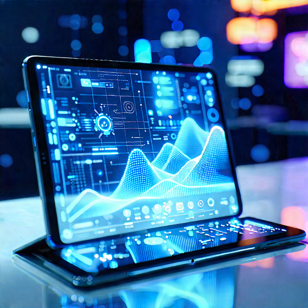 Tablet with holographic display