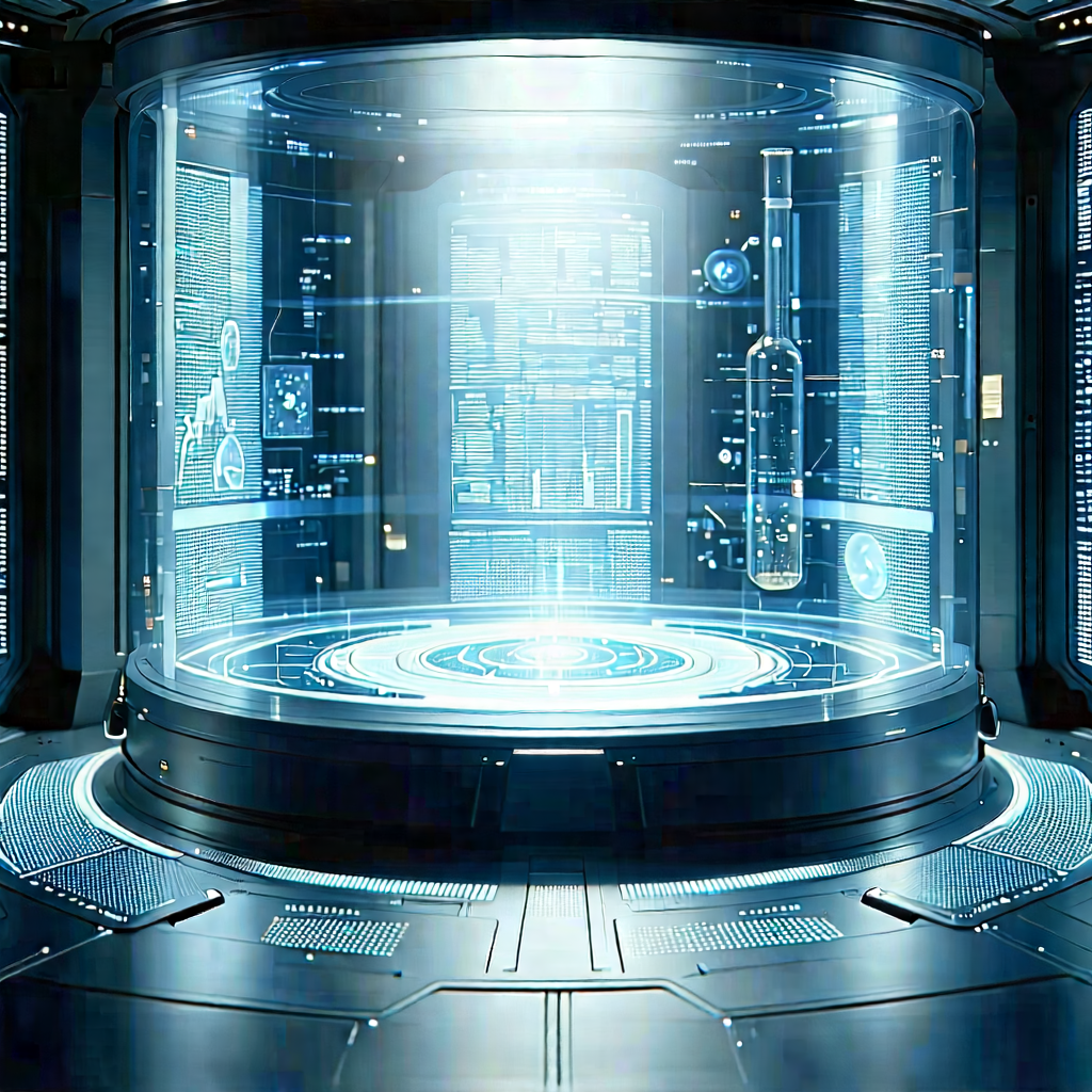 Futuristic research laboratory