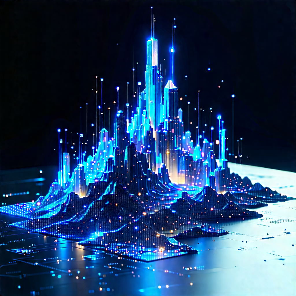 Big Data Visualization With Futuristic Cityscape
