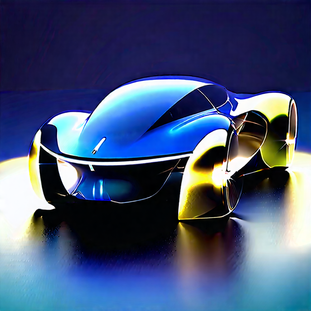 Innovative Electric Vehicle Design With Futuristic Blue