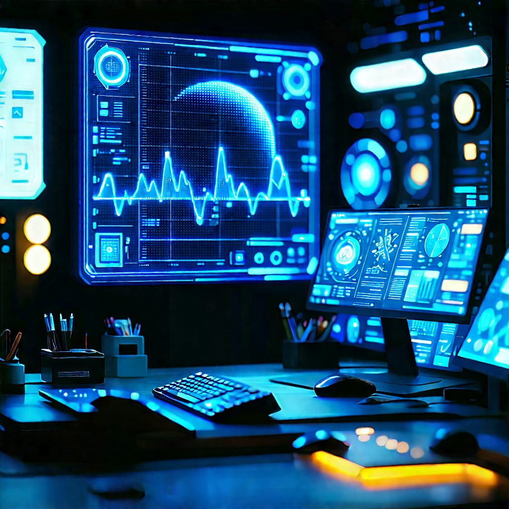 Healthcare Technology In Tech Office With Image, There