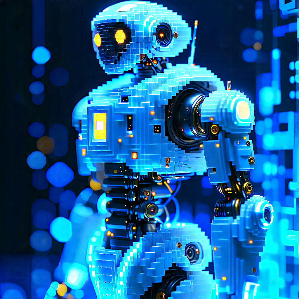 Robot with holographic projection