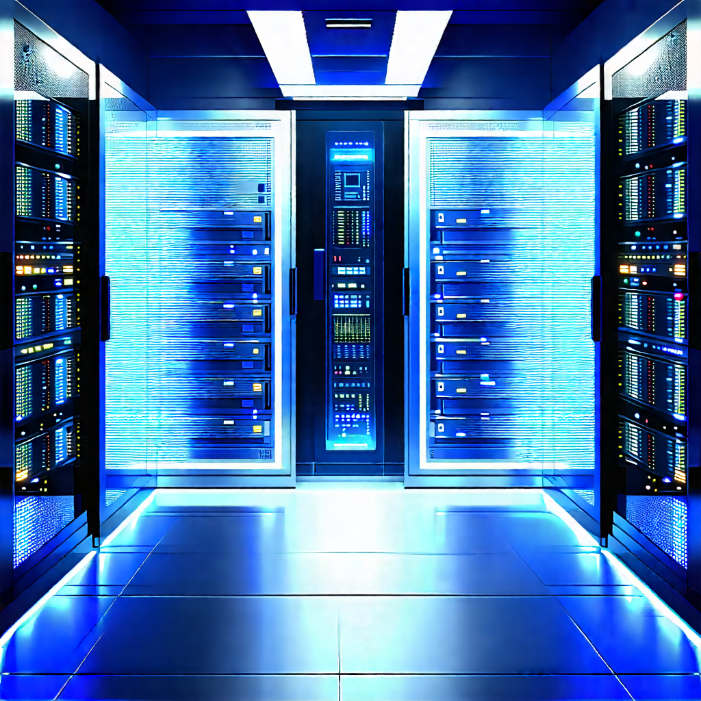 Futuristic Server Room With Image, There