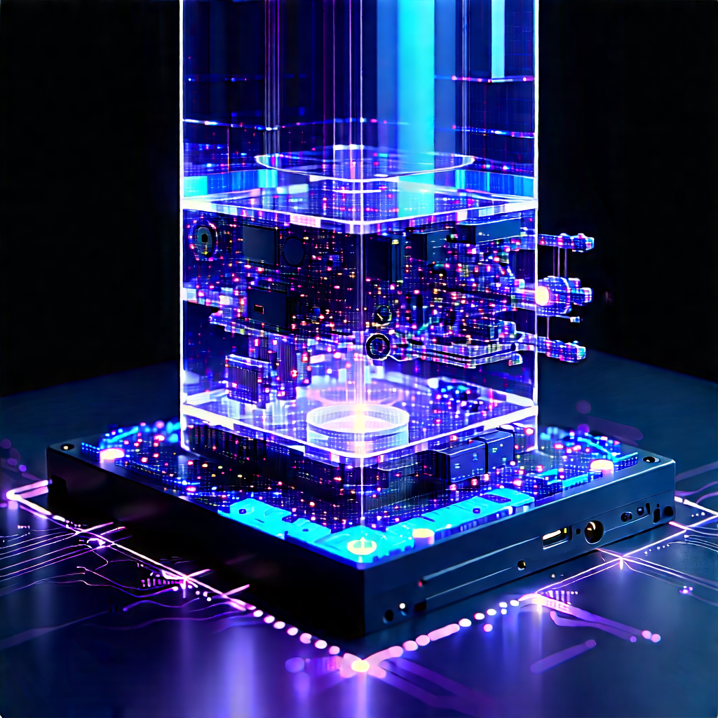 Quantum computer with laser scanning