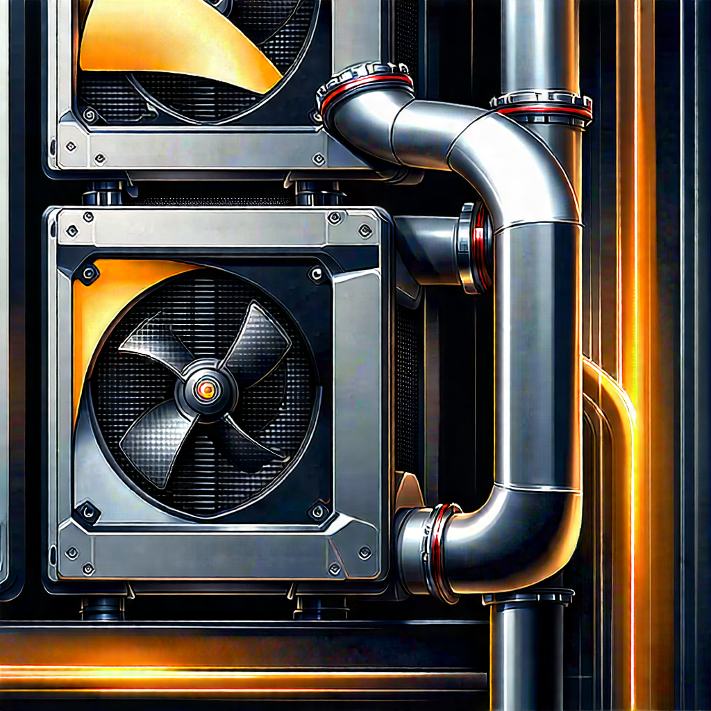 Close-up of cooling system