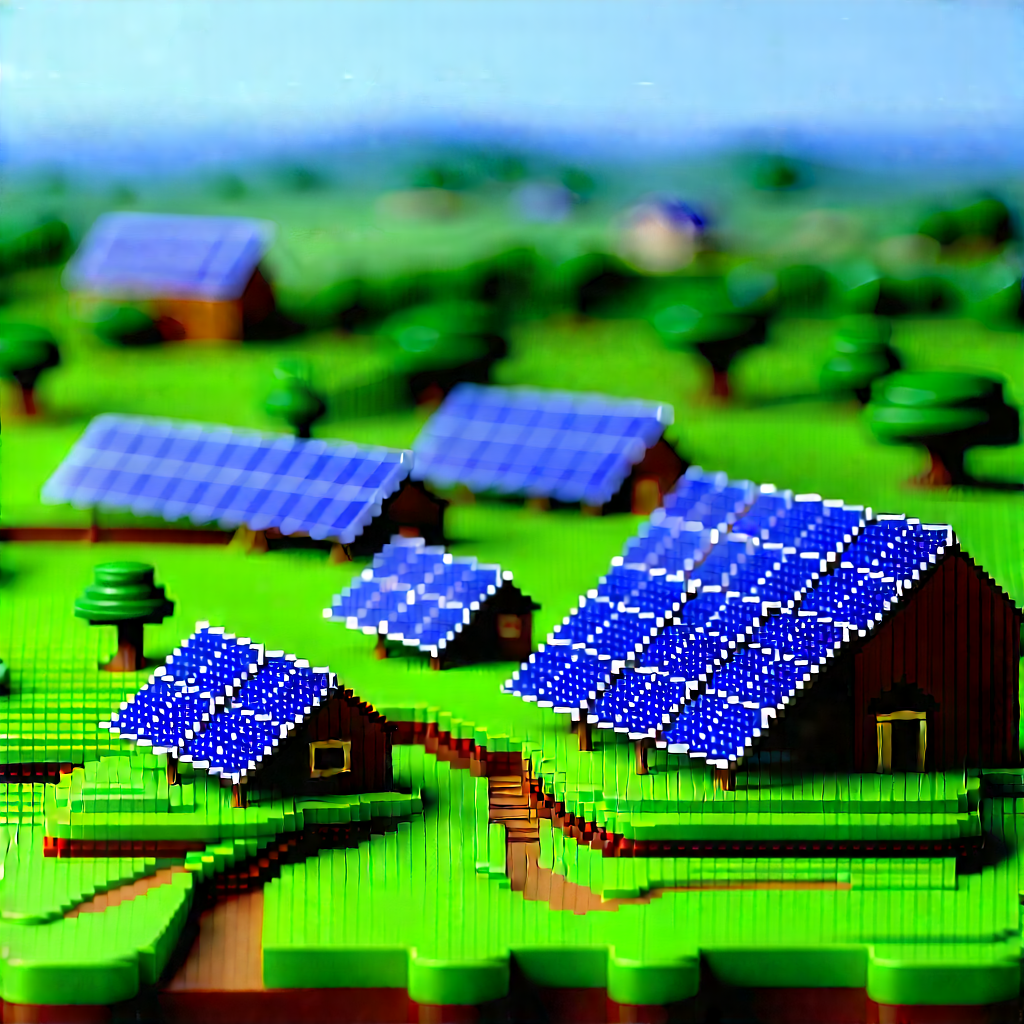 Innovative Renewable Energy (design:1.29) With Model Town