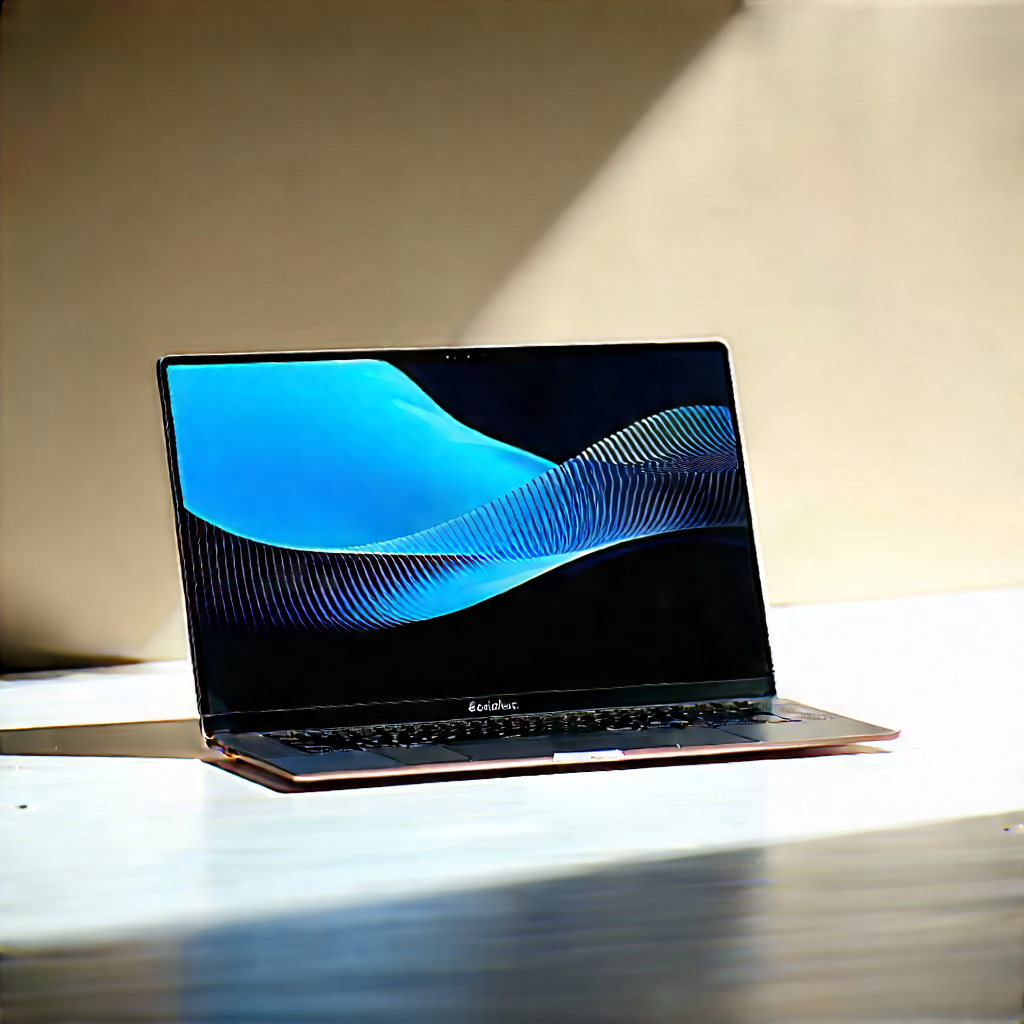 Laptop With Streaming Content With Black Laptop