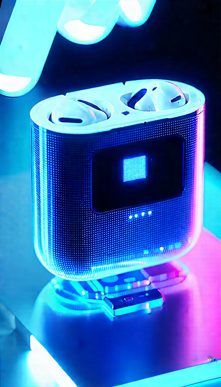 Wireless earbuds with holographic display