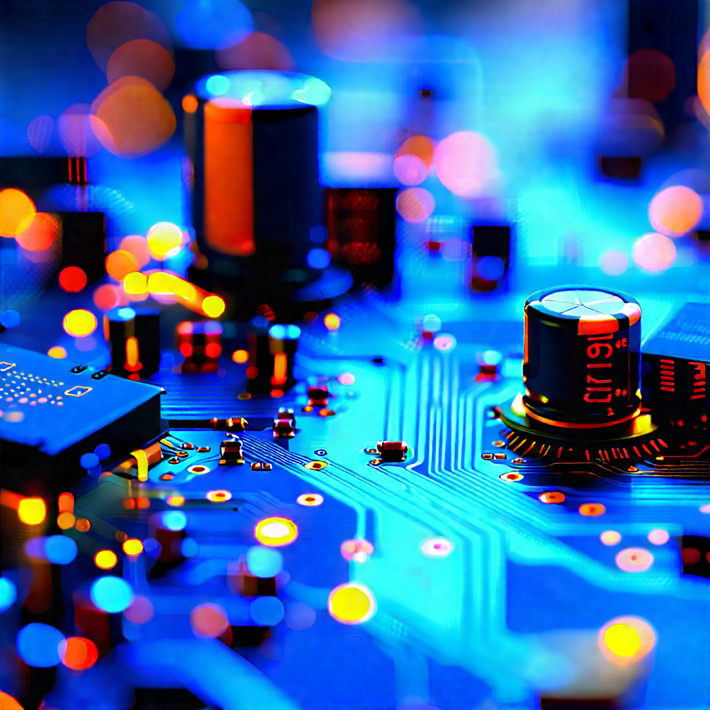 Close-up of electronic circuit