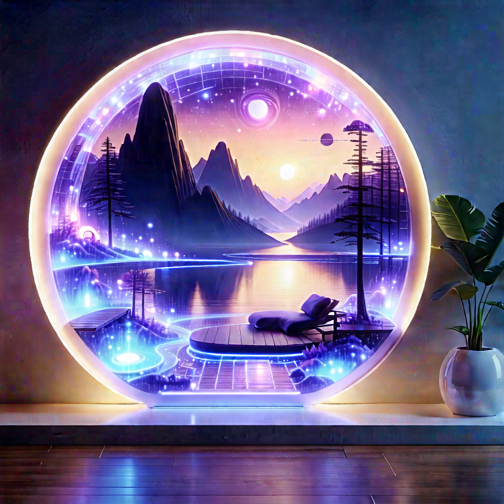 Futuristic Smart Home With Large, Round,