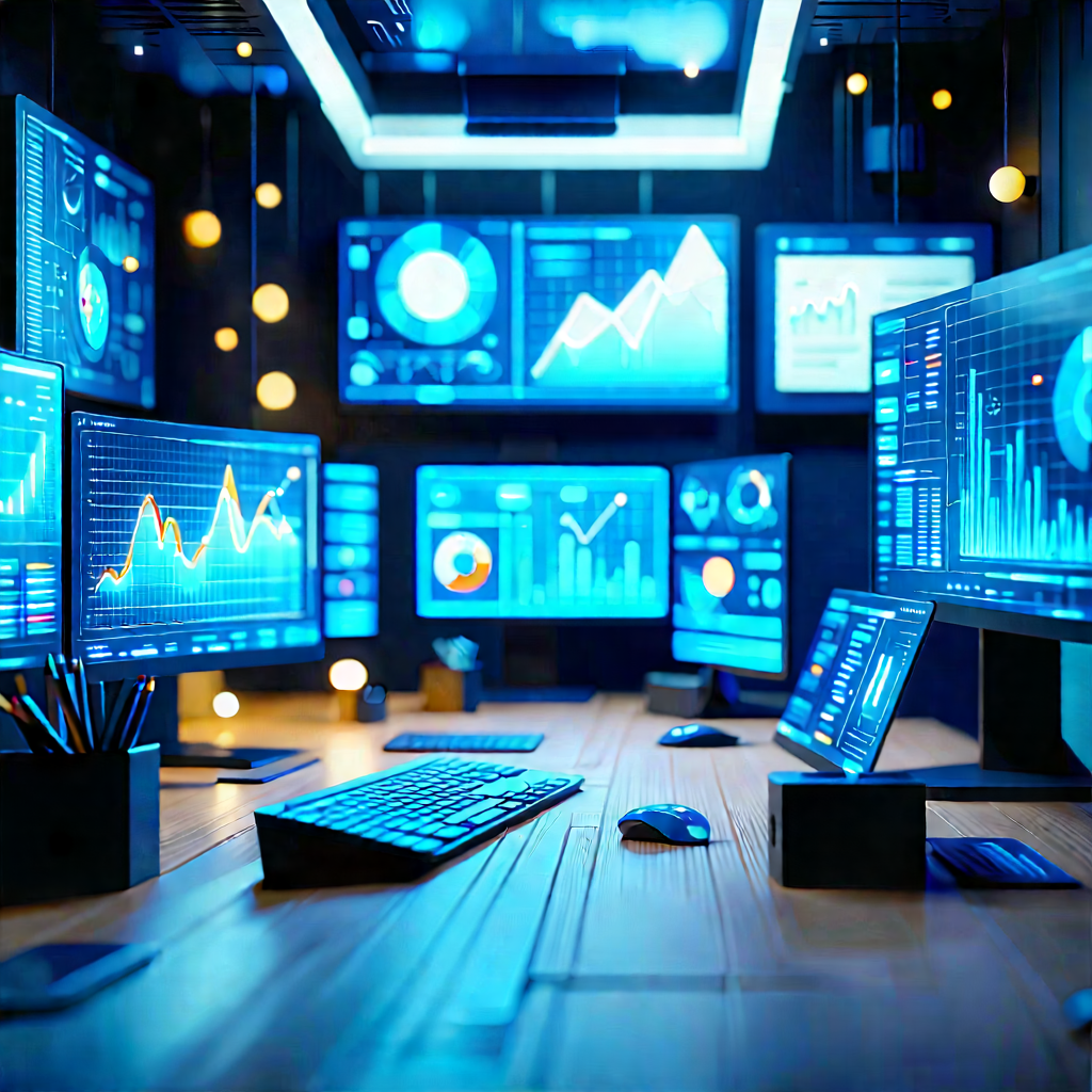 Futuristic Tech Startup Office With Image, There