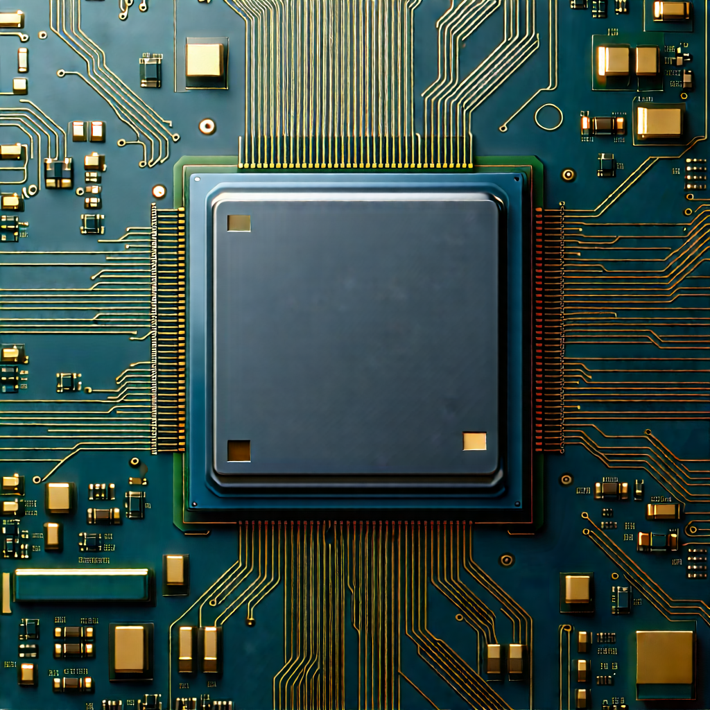 Close-up of microprocessor