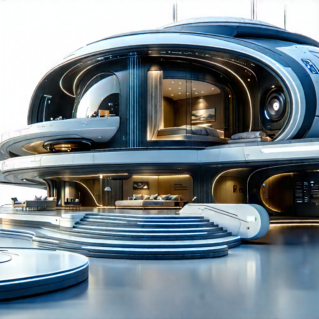 Futuristic Smart Home With Large, Modern-looking