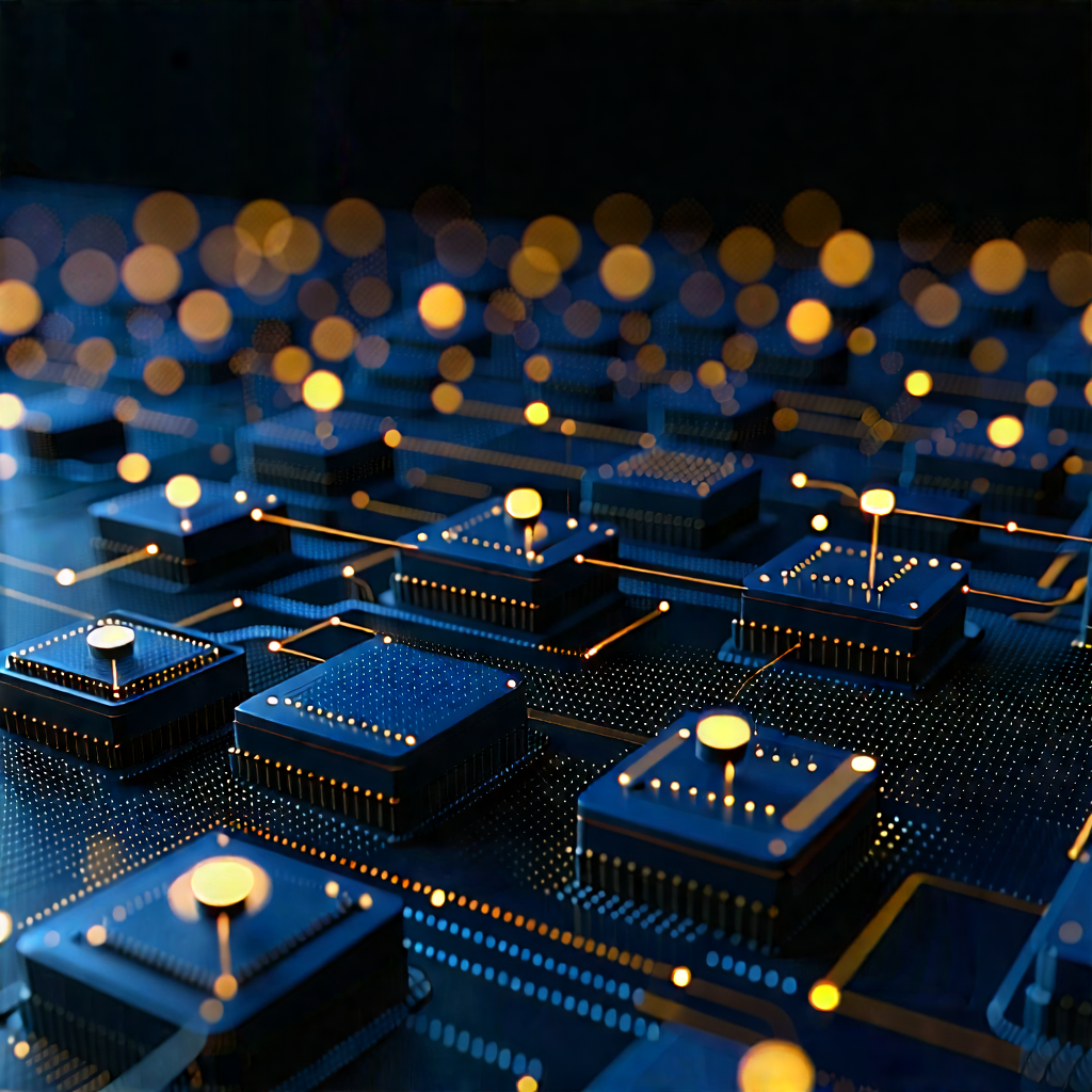 Close-up Of Sensor Array With Close-up Computer