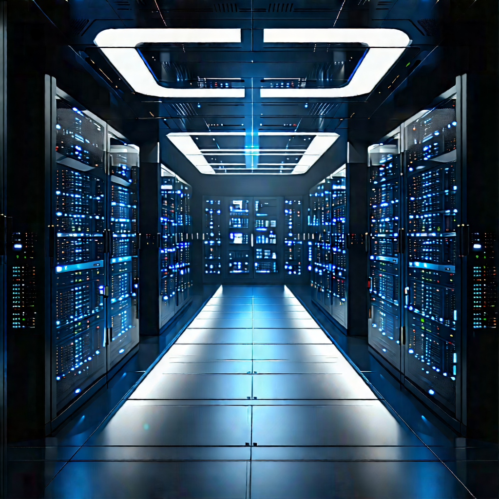 Futuristic server room