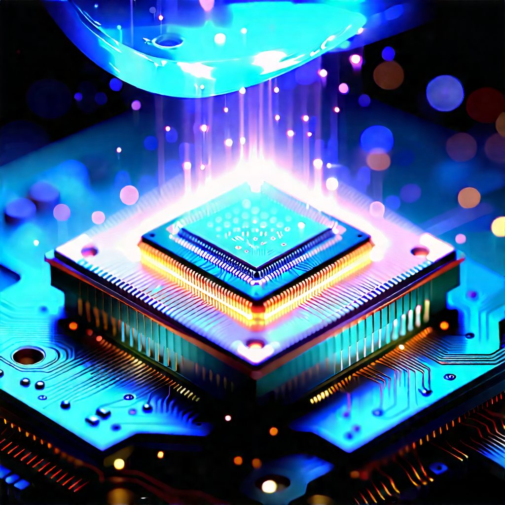 Microchip With Holographic Projection With Image, There