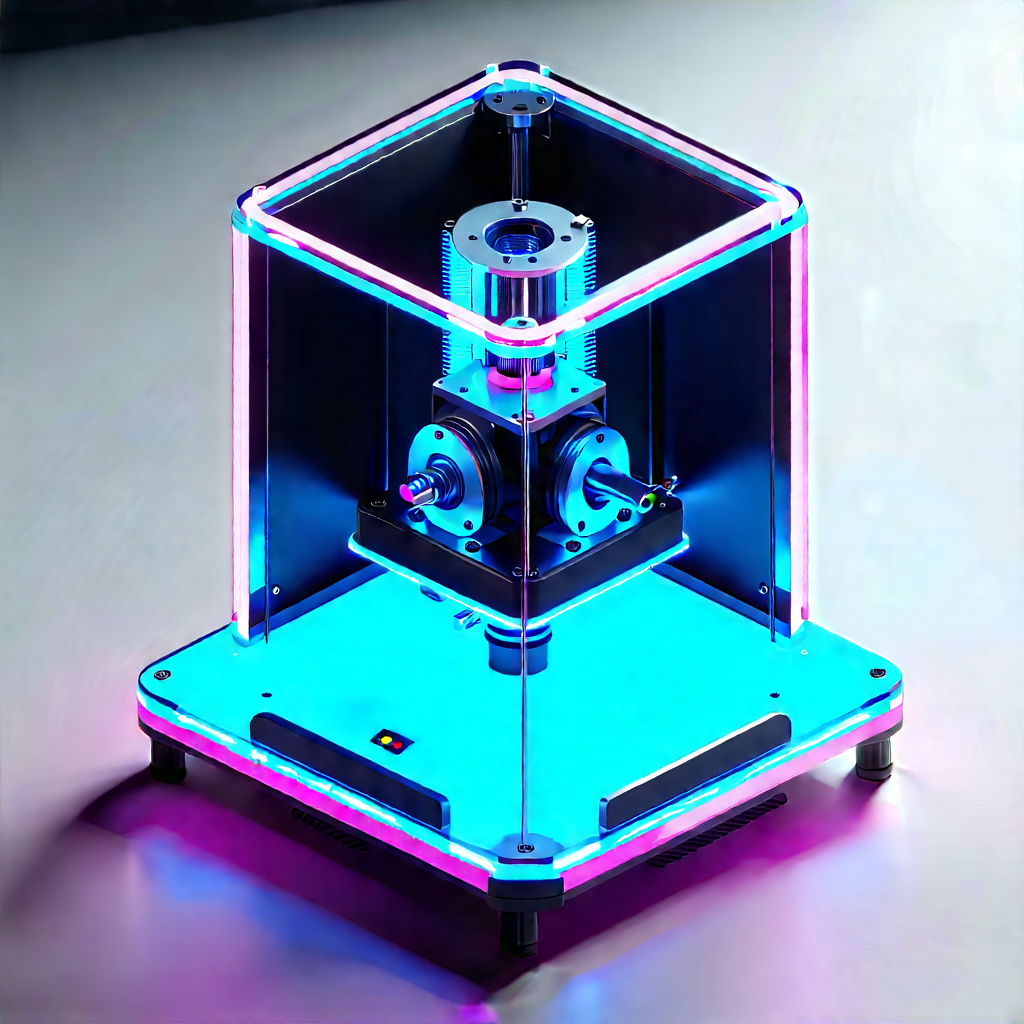 3d printer with neon accents