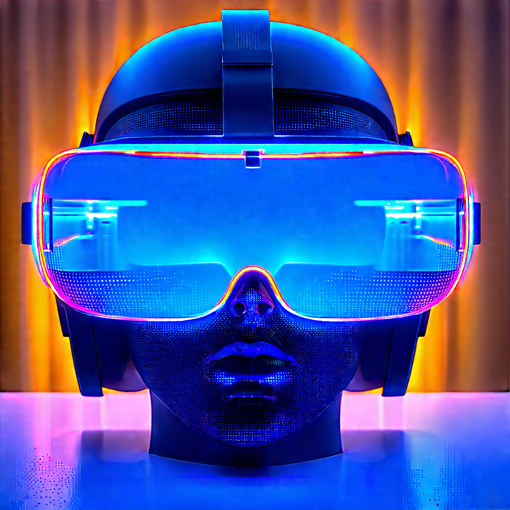 Vr headset with holographic display