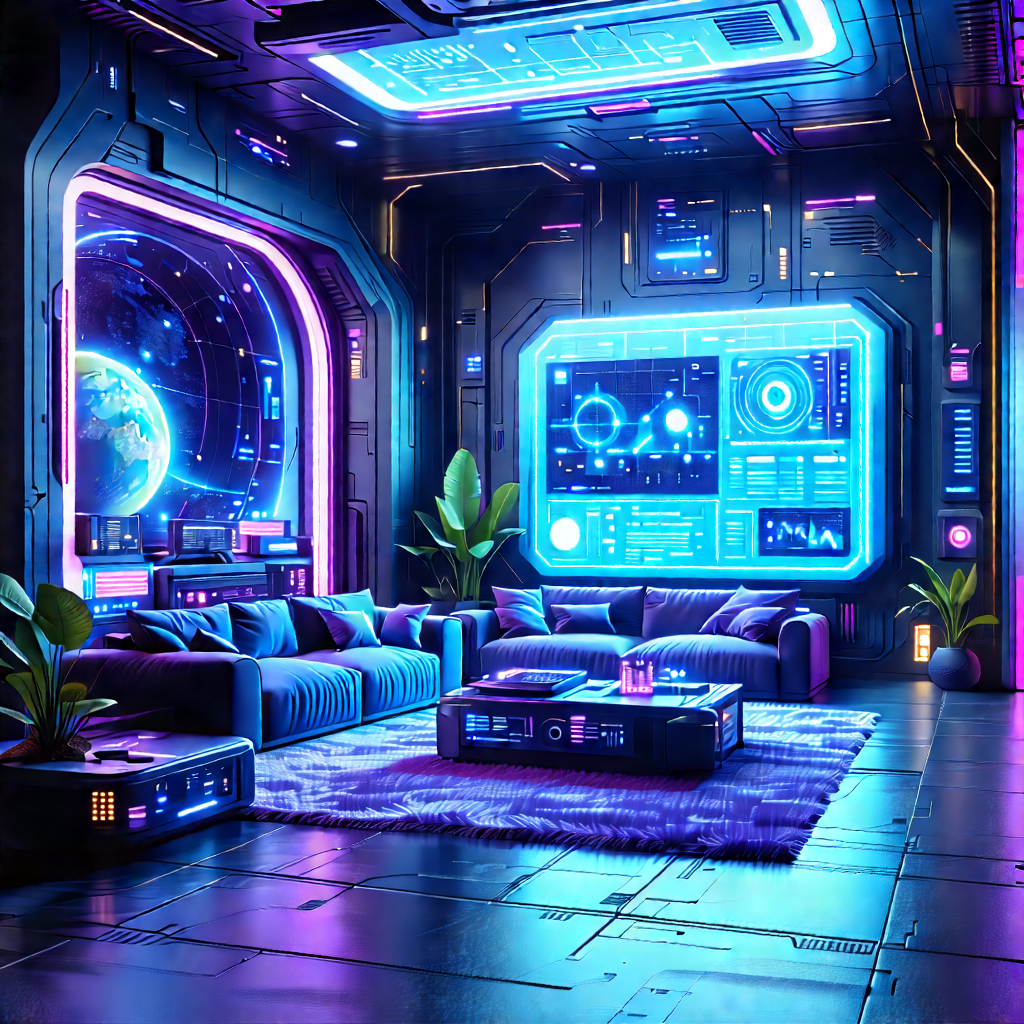 Futuristic Smart Home With Futuristic Living