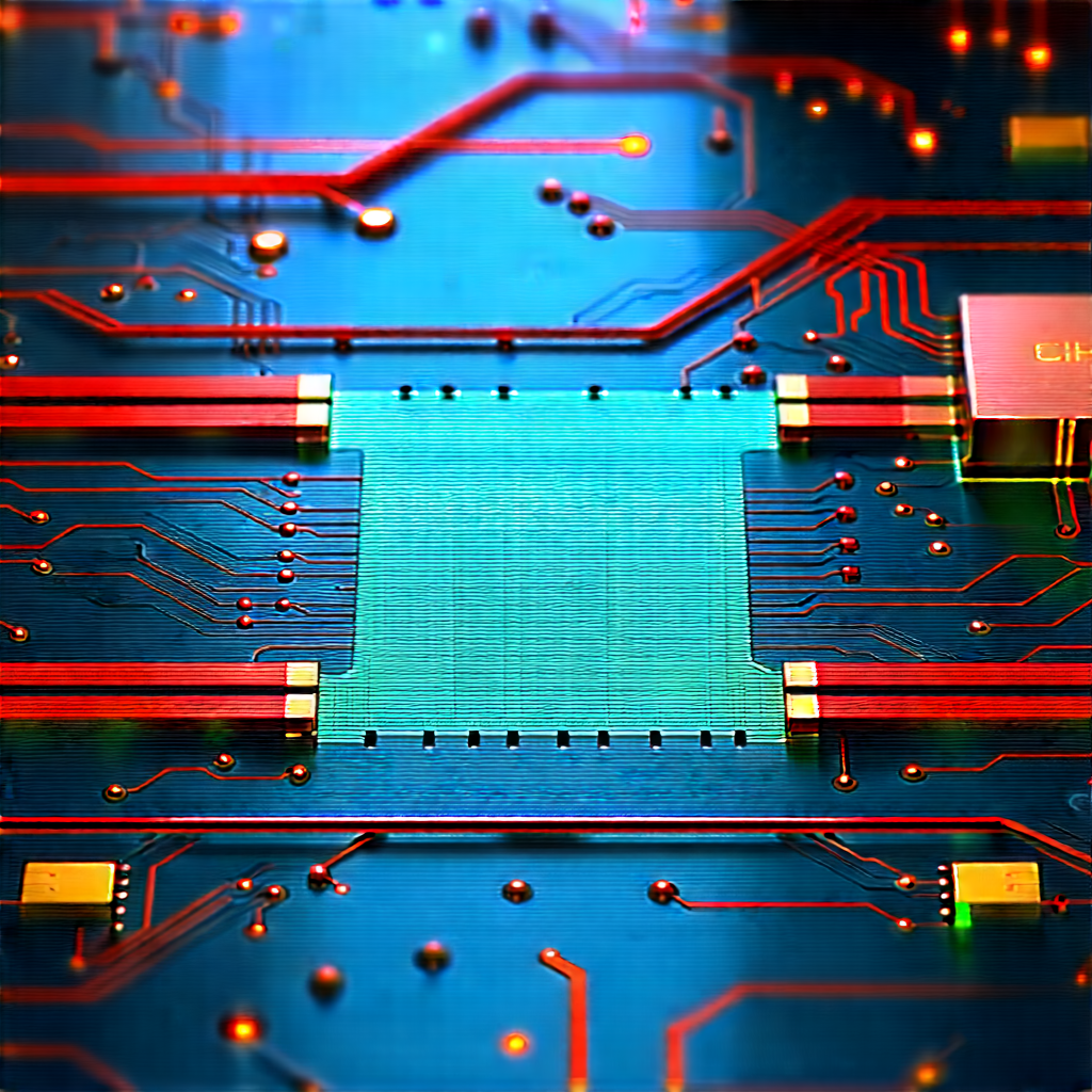 Close-up of electronic circuit
