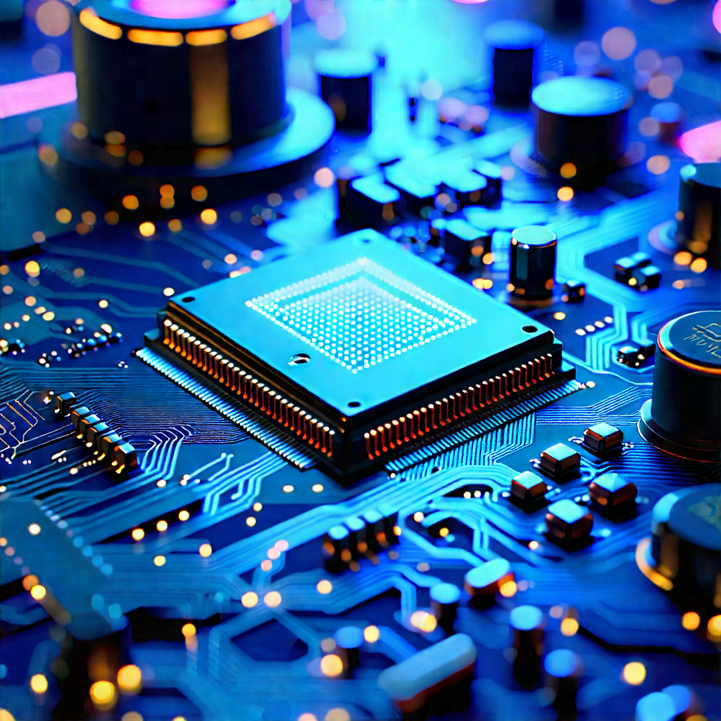 Close-up of electronic circuit