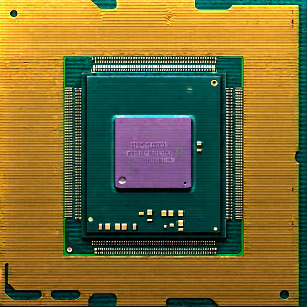 Close-up of microprocessor