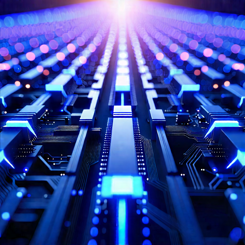 Close-up Of Sensor Array With Blue White