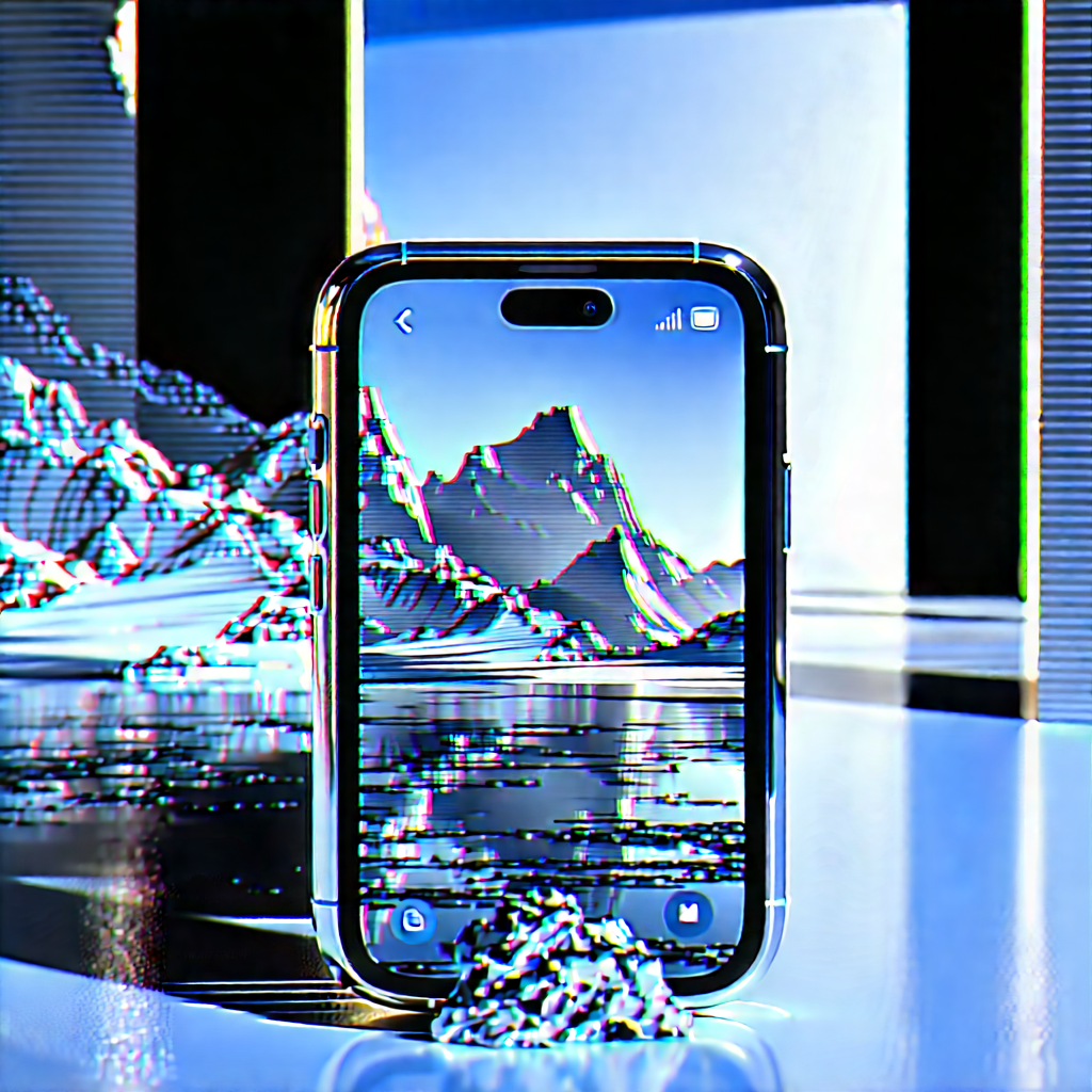 Smartphone With Digital Artwork With Cell Phone