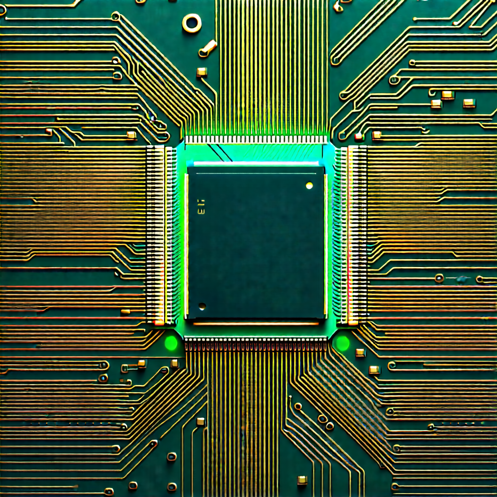 Close-up of electronic circuit