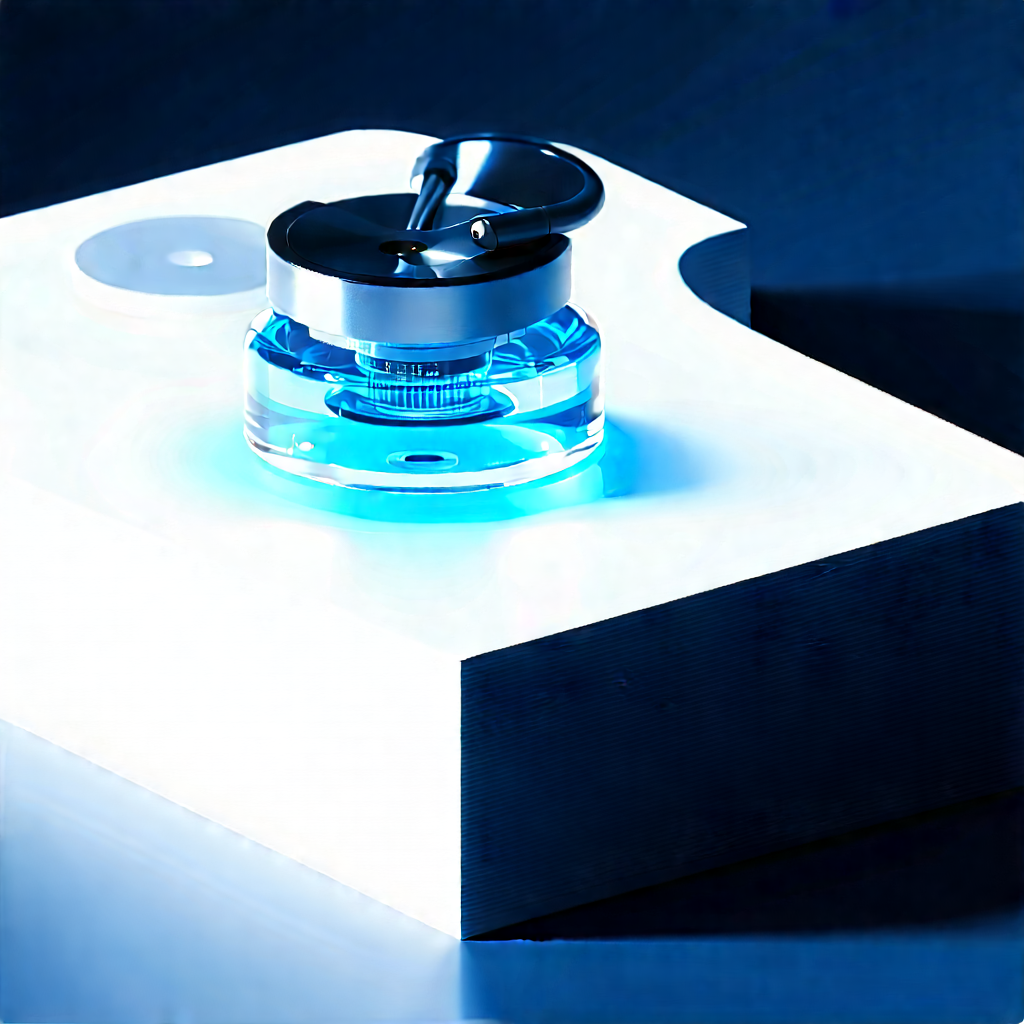 Healthcare Technology In Research Center With Small Blue