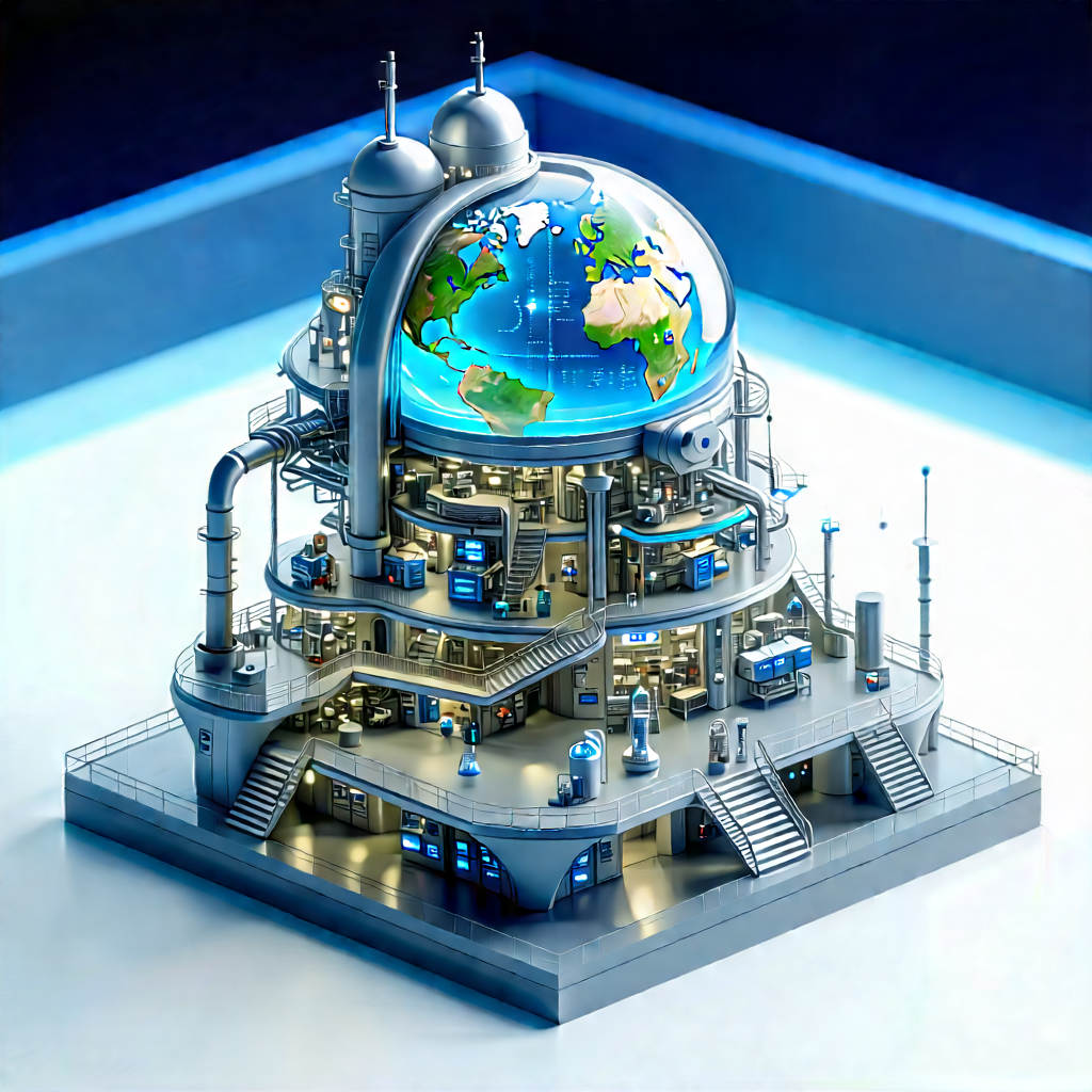 (futuristic:1.49) Research Laboratory With Large Model