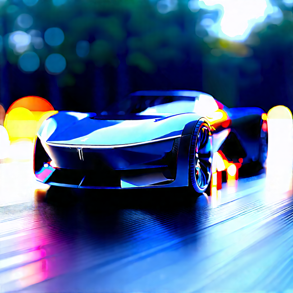 Innovative Electric Vehicle Design With Sleek Blue