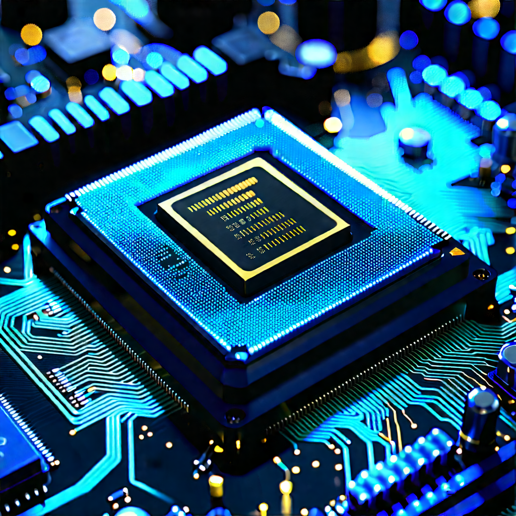 Close-up of microprocessor
