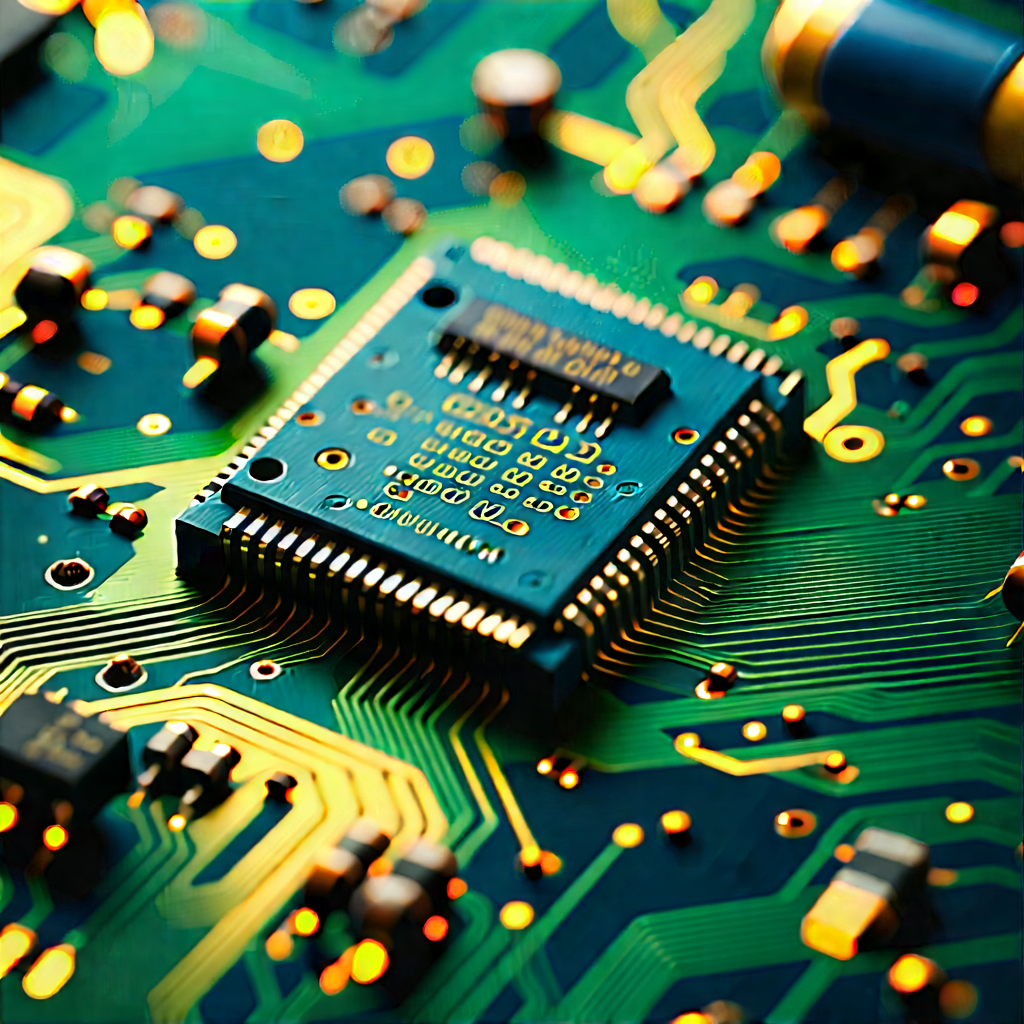 Close-up of electronic circuit