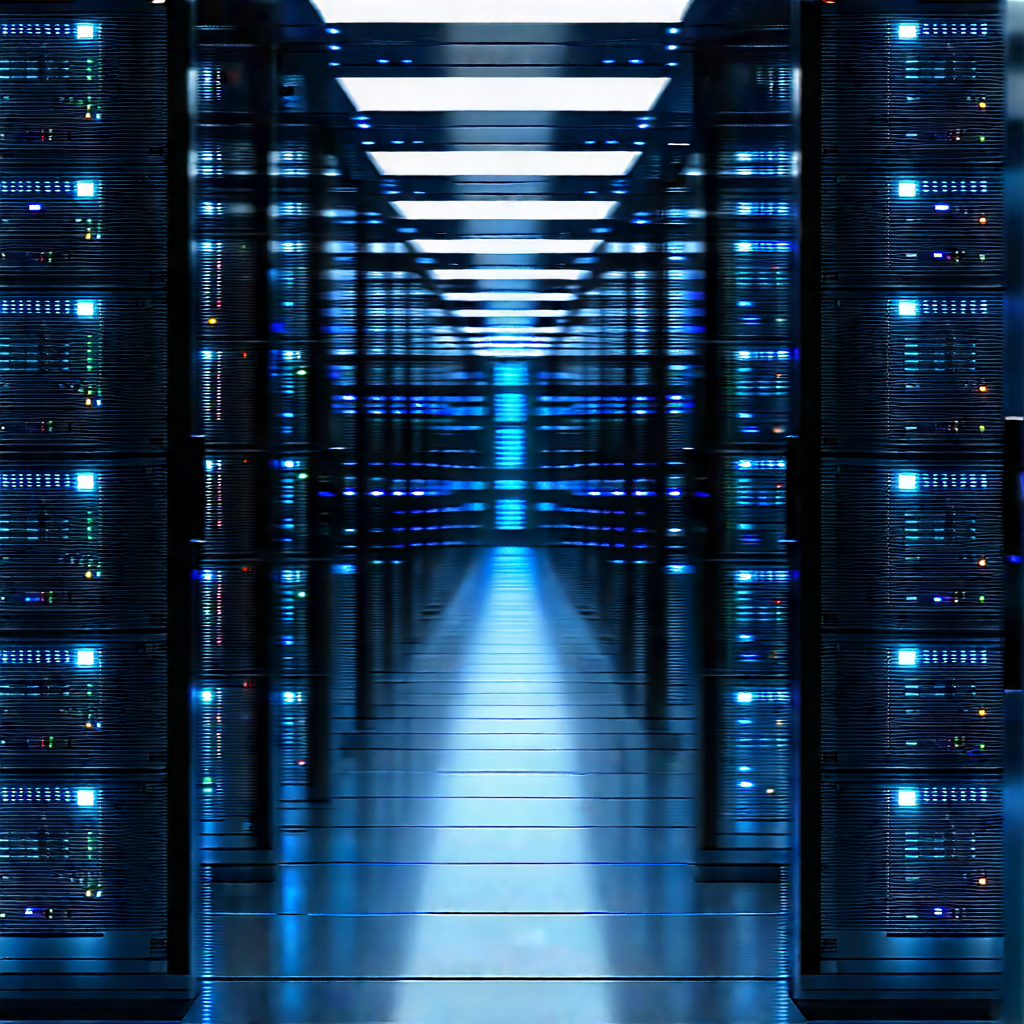 (futuristic:1.32) Server Room With Image, There