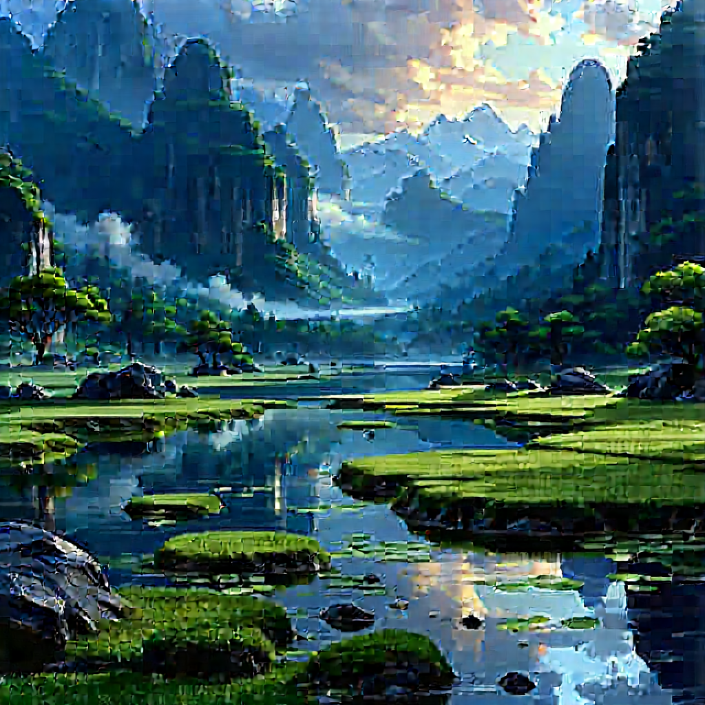 Artificial Intelligence Visualization With Beautiful Mountain