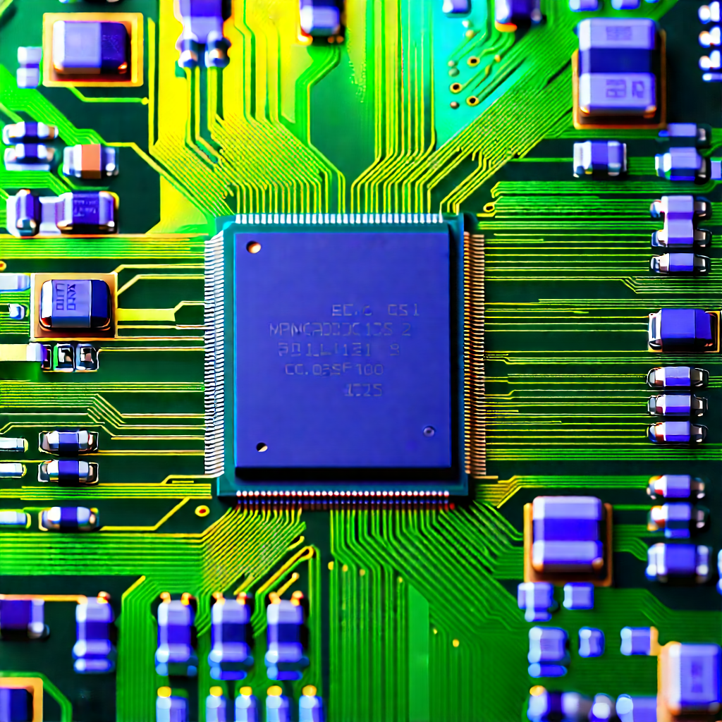 Close-up of microprocessor