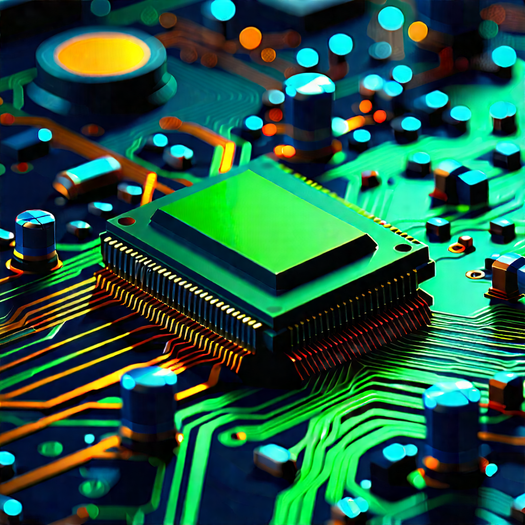 Close-up of electronic circuit