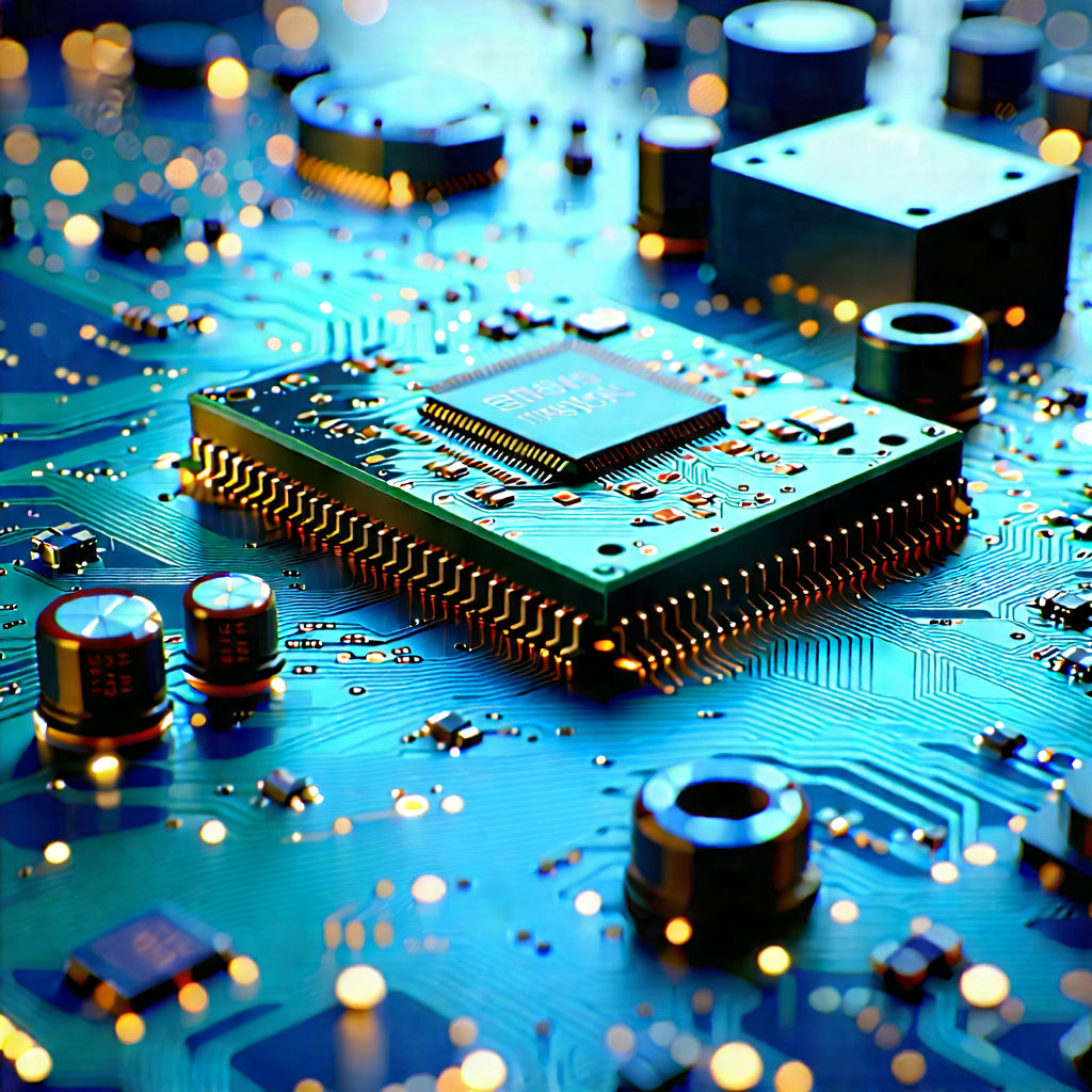 Close-up of electronic circuit
