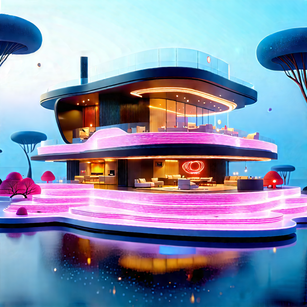 Futuristic Smart Home With Computer-generated Drawing