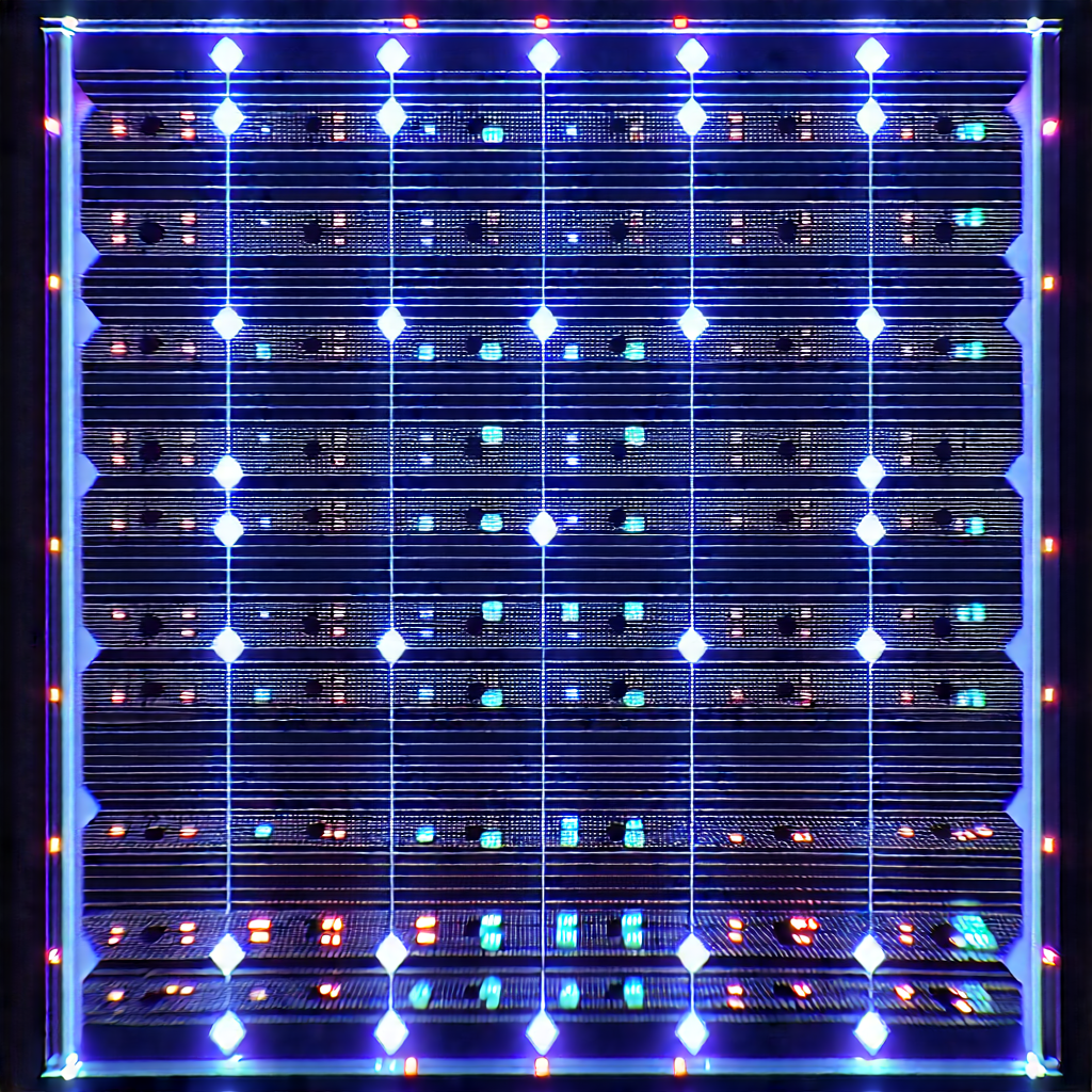 Solar panel with data streams