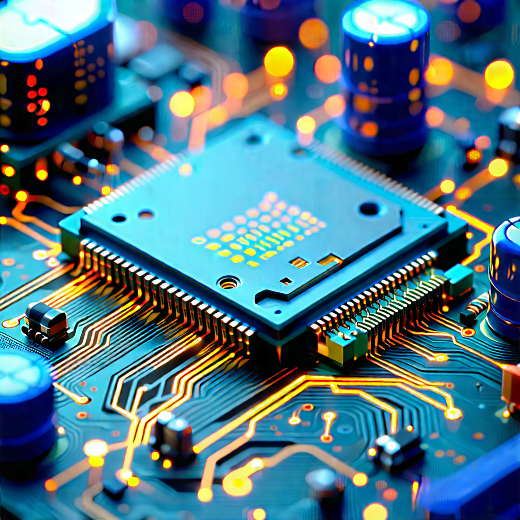 Close-up of electronic circuit