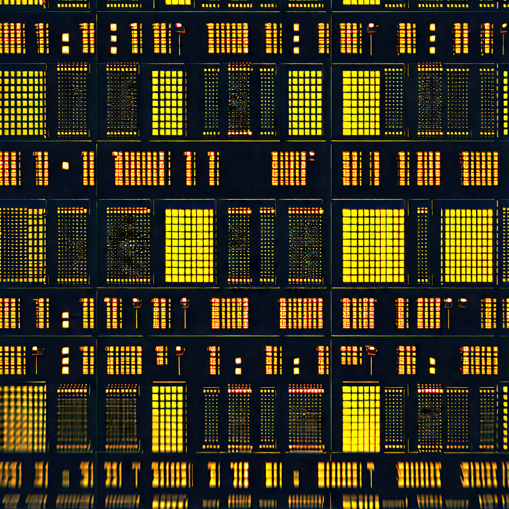 Close-up of sensor array