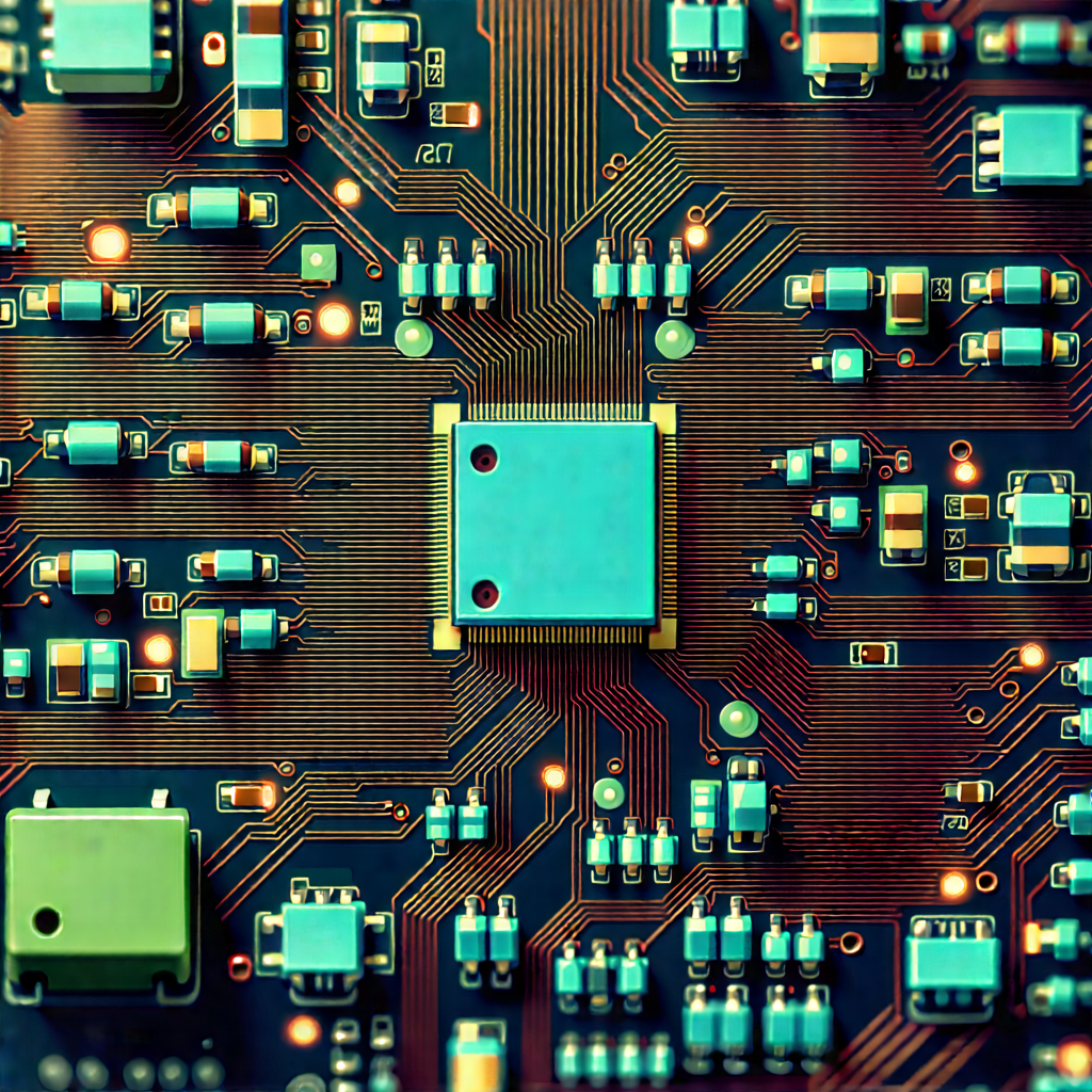 Close-up of electronic circuit