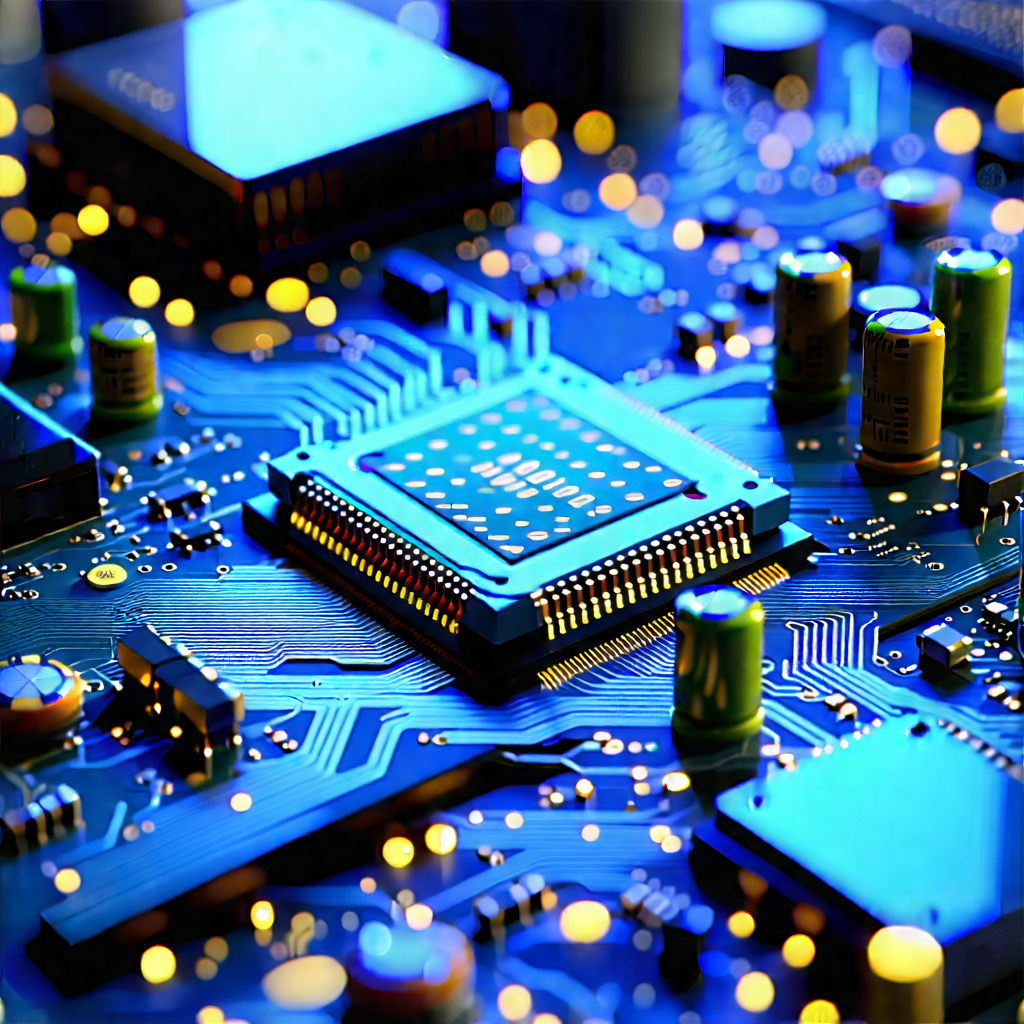 Close-up of electronic circuit