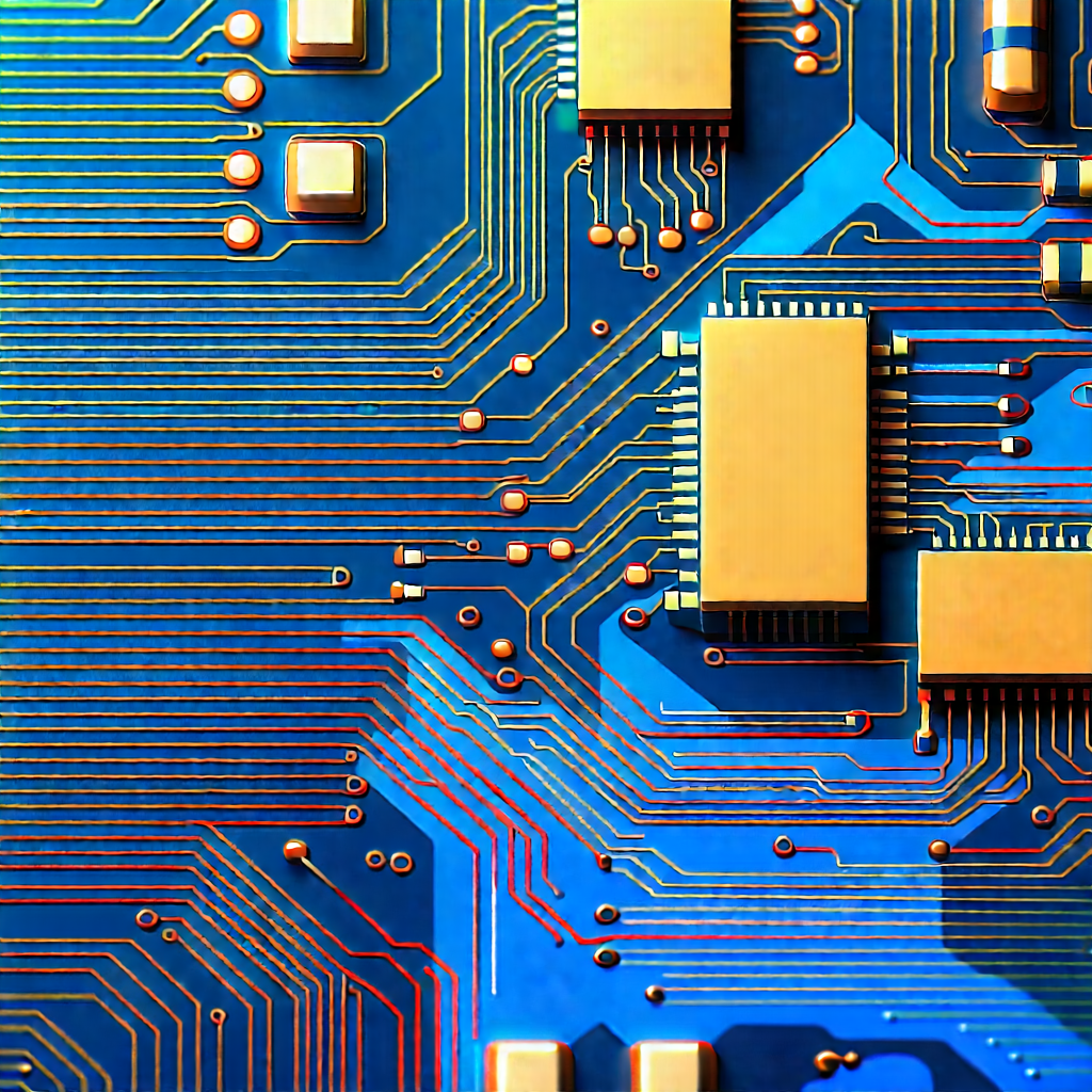 Close-up Of Electronic Circuit With Close-up Computer