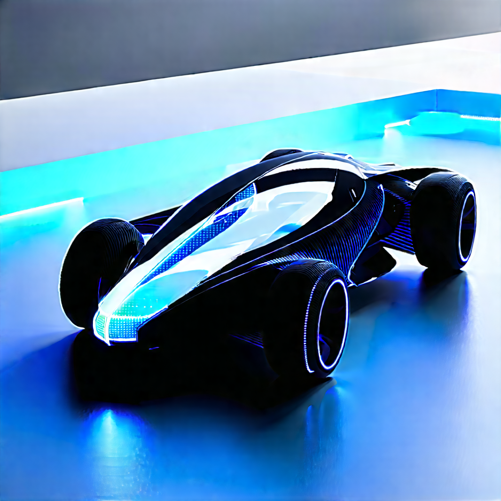 Innovative Electric Vehicle Design With Futuristic Displayed