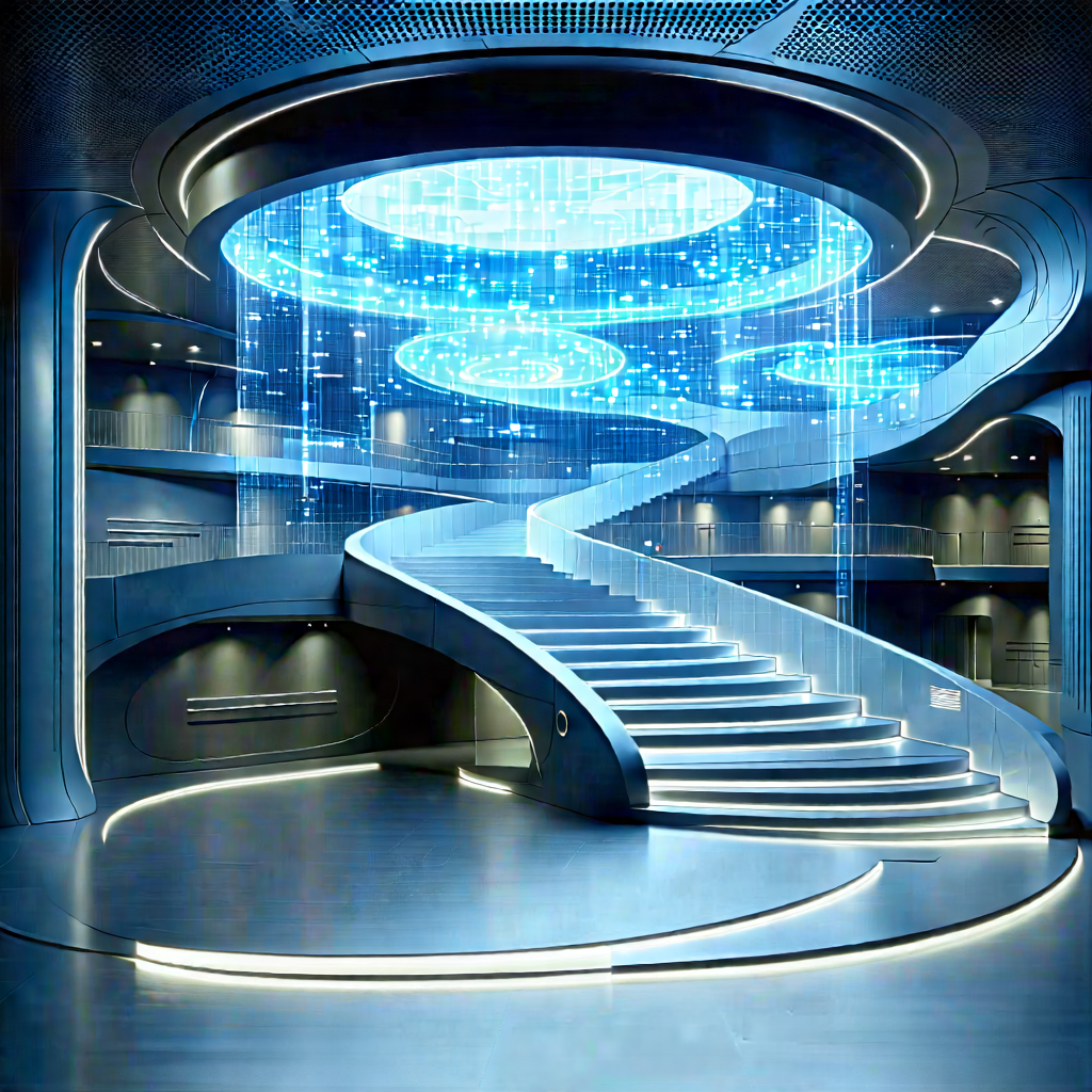 Futuristic Innovation Hub With Image, There