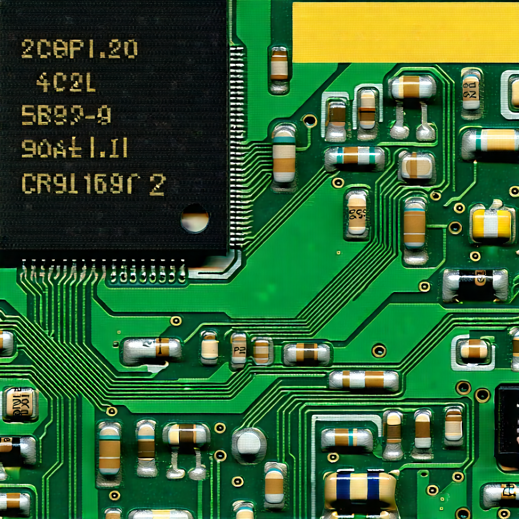 Close-up of electronic circuit