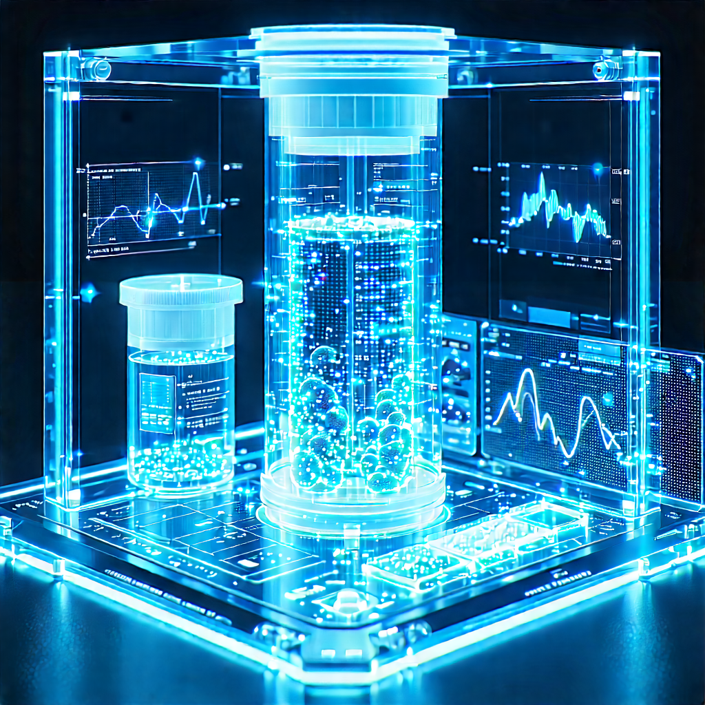 Healthcare Technology In Modern Laboratory With Futuristic Display